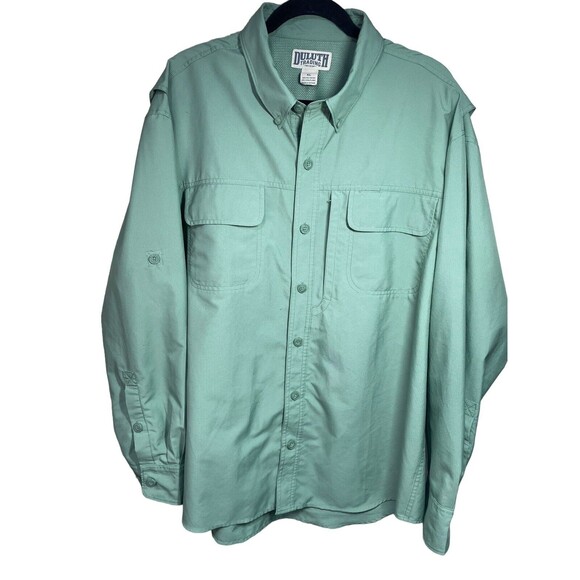 Duluth Men's Action Standard Fit Long Sleeve Shirt Size Large Coal Check 11957 - Picture 2 of 16